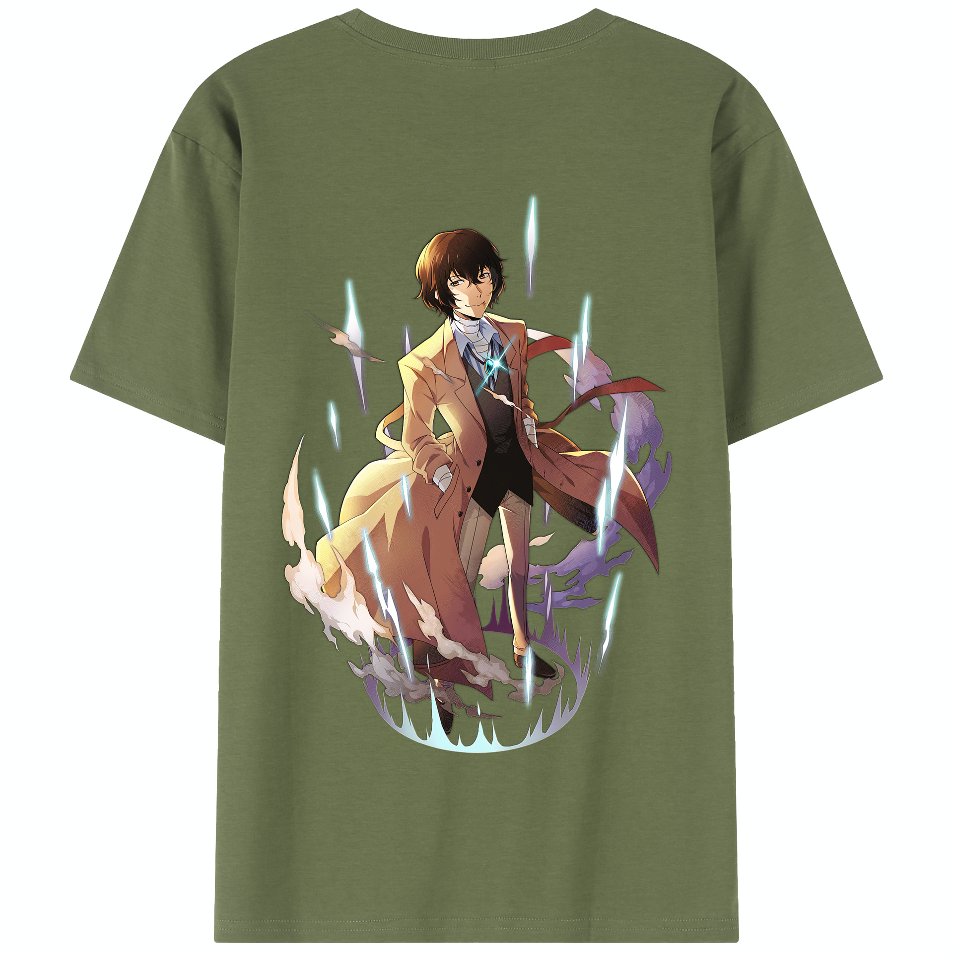 （画像用） 文豪ストレイドッグス Bungo Stray Dogs 綿100％半袖Tシャツ（背面プリント）
